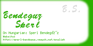 bendeguz sperl business card